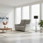 Divano recliner 2 posti Softwave elettrico in tessuto G268 grigio