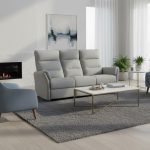 Divano recliner 3 posti Softwave elettrico in tessuto G268 grigio