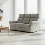 Divano recliner 3 posti Softwave elettrico in tessuto G268 grigio