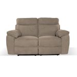Divano recliner Boston 2 posti elettrico in tessuto giulia 9703 cappuccino