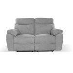 Divano recliner Boston 2 posti elettrico in tessuto giulia 9713 grigio