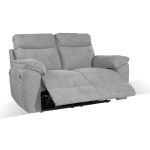 Divano recliner Boston 2 posti elettrico in tessuto giulia 9713 grigio