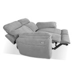 Divano recliner Boston 2 posti elettrico in tessuto giulia 9713 grigio