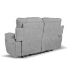 Divano recliner Boston 2 posti elettrico in tessuto giulia 9713 grigio