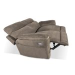 Divano recliner Boston 3 posti elettrico in tessuto giulia 9703 cappuccino