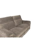 Divano recliner Boston 3 posti elettrico in tessuto giulia 9703 cappuccino