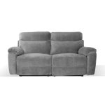Divano recliner Boston 3 posti elettrico in tessuto giulia 9713 grigio