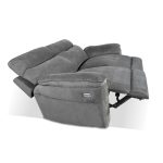 Divano recliner Boston 3 posti elettrico in tessuto giulia 9713 grigio