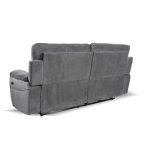 Divano recliner Boston 3 posti manuale in tessuto barrel 90 grigio
