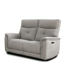 Divano recliner Elysio 2 posti elettrico in tessuto G268 grigio
