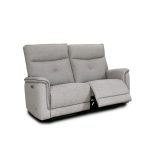 Divano recliner Elysio 2 posti elettrico in tessuto G268 grigio