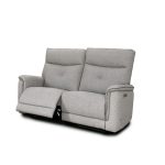 Divano recliner Elysio 2 posti elettrico in tessuto G268 grigio