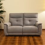 Divano recliner Elysio 2 posti elettrico in tessuto G268 grigio