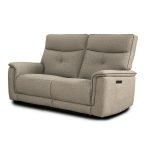 Divano recliner Elysio 3 posti elettrico in tessuto G093 sabbia