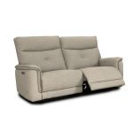 Divano recliner Elysio 3 posti elettrico in tessuto G093 sabbia