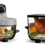 Dreame Friggitrice ad Aria in Vetro Portatile 5 in 1 Capacità 2.5/4.5 Litri Potenza 1500 Watt Temperatura Max 200 °C - Tasti