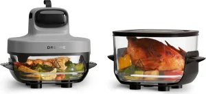 Dreame Friggitrice ad Aria in Vetro Portatile 5 in 1 Capacità 2.5/4.5 Litri Potenza 1500 Watt Temperatura Max 200 °C - Tasti