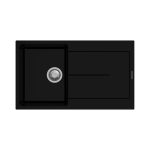 Enigma D100 lavello vasca e gocciolatoio nero