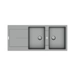 Enigma D200 lavello 2 vasche e gocciolatoio croma