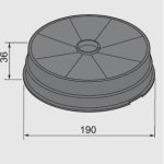 Filtro carbone ACK63268 per cappa Tecnowind