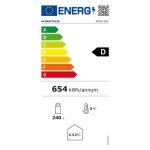 Frigo vetrina bibite ventilata Nora 240 54x56x152.5 H cm. bianco classe D
