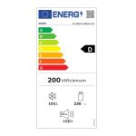 Frigorifero combinato Sharp SJNBA31IEBGD 331 lt No Frost con estetica glass nero classe D