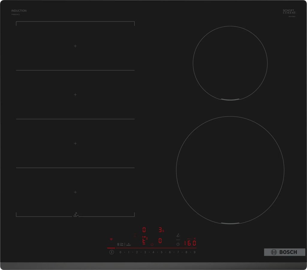 Bosch Serie 6 PIX631HC1E Piano cottura a induzione 60 cm FlexInduction Nero