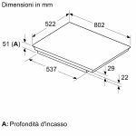 Bosch Serie 6 PIV831HB1E Piano cottura a induzione 80 cm 5 zone standard Nero