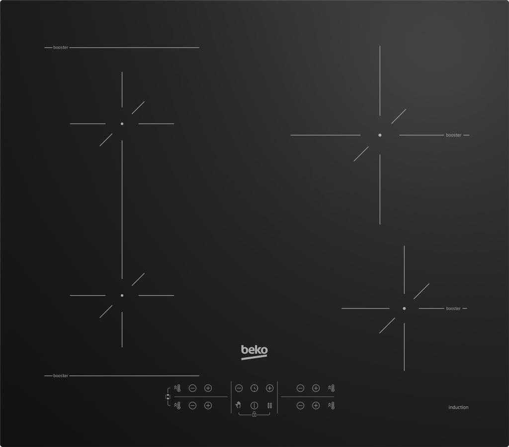 Beko HII64200SFMT: Piano a Induzione, 4 Zone con 1 Sezione IndyFlex, 60 cm