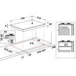 Hotpoint Ariston Piano cottura a gas PCN 752 T/IX/HAR