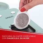 Polti Coffea S15G, macchina da caffè a cialde E.S.E. da 44 m con espulsione automatica delle cialde nell'apposito cassetto, serbatoio removibile da 0,85 l