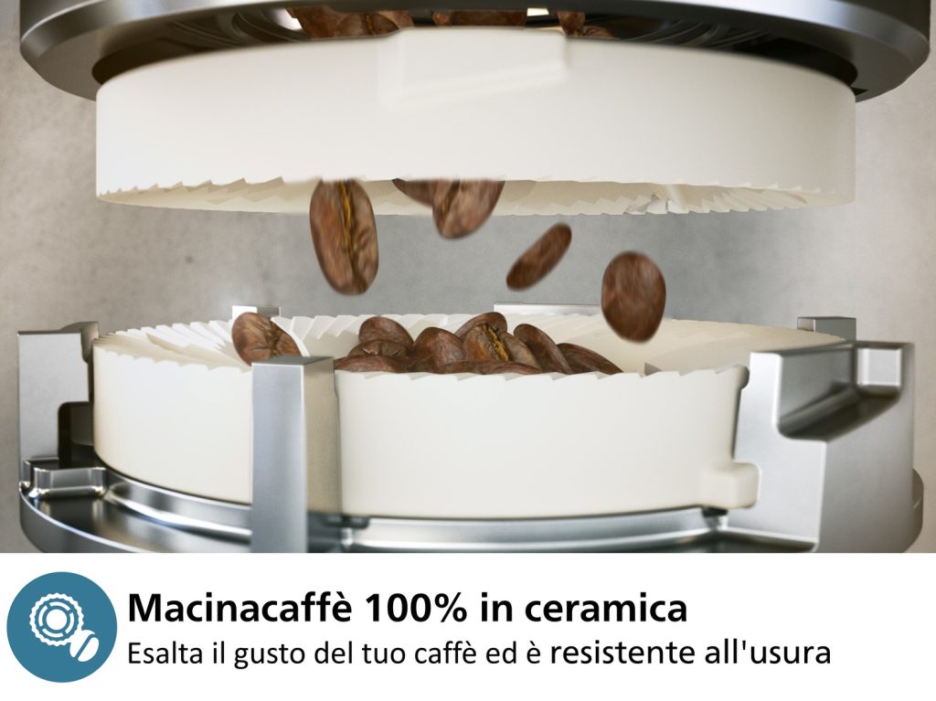 Philips Series 3300 EP3321/40 Macchina caffè automatica, 5 bevande, montalatte, 1.8L, macine in ceramica