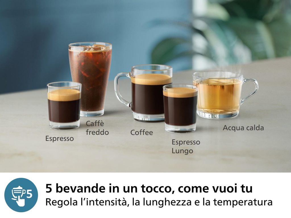 Philips Series 3300 EP3321/40 Macchina caffè automatica, 5 bevande, montalatte, 1.8L, macine in ceramica