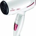 Ga.ma Phon Asciugacapelli da Viaggio Pieghevole Funzione Ionica Potenza 1600 Watt Motore DC Ultraleggero colore Bianco - GH0205 Eolic Ceramic Ion