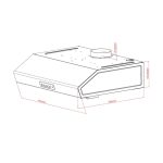 Gruppo cappa Samet sottopensile luce led potenza aspirante 280 m3/h 3 livelli Tornado 60 inox