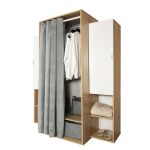 Guardaroba Krell rovere bianco 150x56x184h