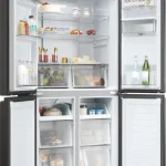 Haier Frigorifero Americano Side by Side Capacità 463 Litri Raffreddamento No Frost colore Antracite - HCR3818EWPT Cube 83 Serie 3