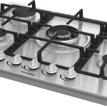 Piano Cottura 5 Fuochi Hisense a Gas da Incasso Larghezza 70 cm Griglie in Ghisa colore Inox - GM773XF