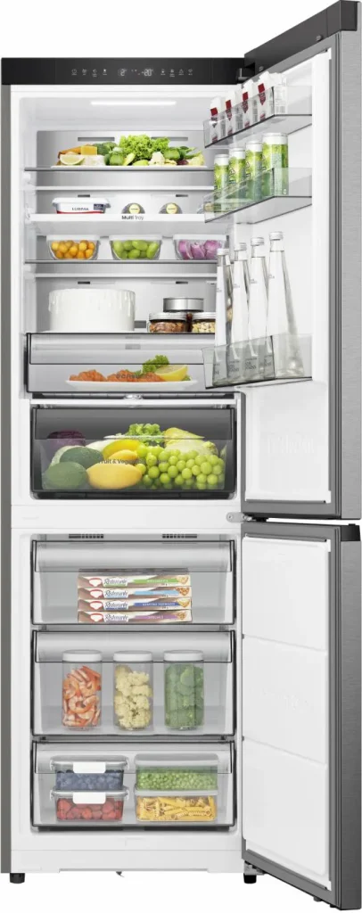 Hisense Frigorifero Combinato Capacità 330 Litri Classe energetica C Raffreddamento No Frost colore Acciaio Inox - RB3K330SAIC