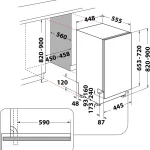 Lavastoviglie da Incasso Hotpoint Ariston Slim 45 cm 11 Coperti Incassata a Scomparsa Totale - HA4ID11CS80