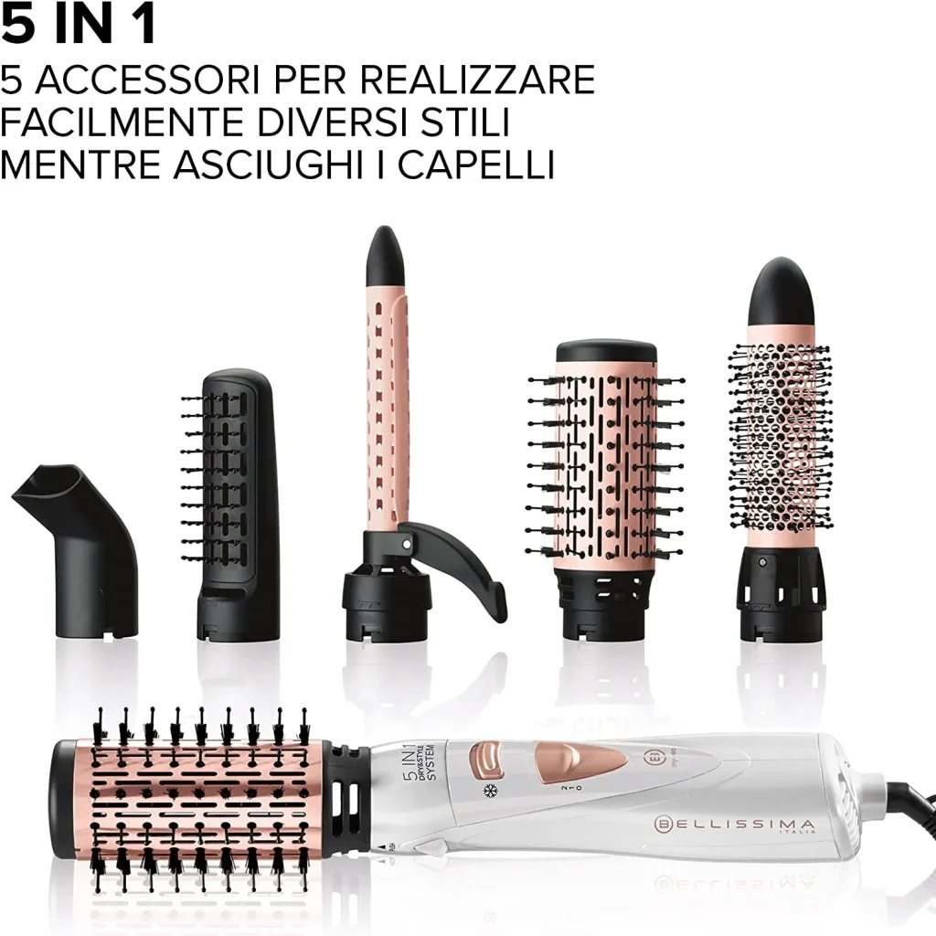 Bellissima Imetec Multy-Styler ad aria modellante in Ceramica 5 in 1 Dry&Style System 11726 GH18 1100