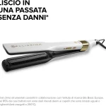 Bellissima Imetec Piastra Stiracapelli Arricciacapelli Piastra a Vapore Rivestimento in Ceramica Potenza 235 Watt colore Bianco - 11808 Steam Elixir