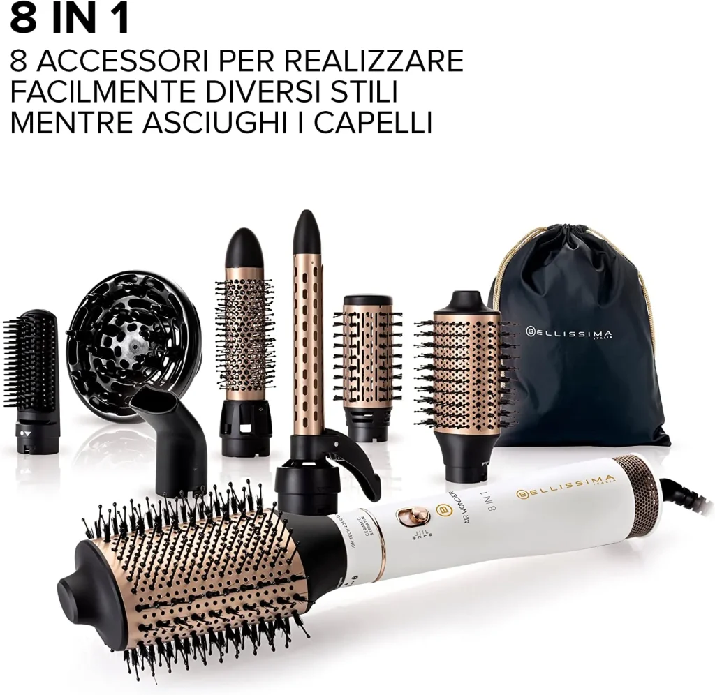 Bellissima Imetec Air Wonder Multy-Styler per Capelli in Ceramica 2 livelli con accessori - 11847 Air Wonder