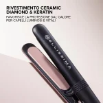 Bellissima Imetec Piastra per Capelli in Ceramica Temperatura Massima 230° colore Nero Rosa Bellissima Creativity Ion - 11875