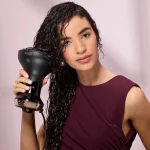 Imetec Asciugacapelli Diffusore Potenza 700 Watt 2 Temperature Funzione Ionica con Curls Booster per Capelli Ricci colore Nero - Diffon Ion Ceramic