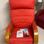 Poltrona Helios relax in ecopelle rosso Nuova da esposizione 2329/U