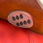 Poltrona Helios relax in ecopelle rosso Nuova da esposizione 2329/U