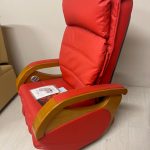 Poltrona Helios relax in ecopelle rosso Nuova da esposizione 2329/U