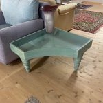 Tavolino angolare azzurro in legno Nuovo da esposizione codice: 364/U