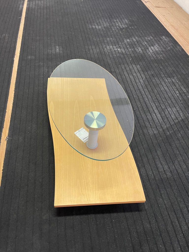 Tavolino in vetro Nuovo da esposizione 2336/U